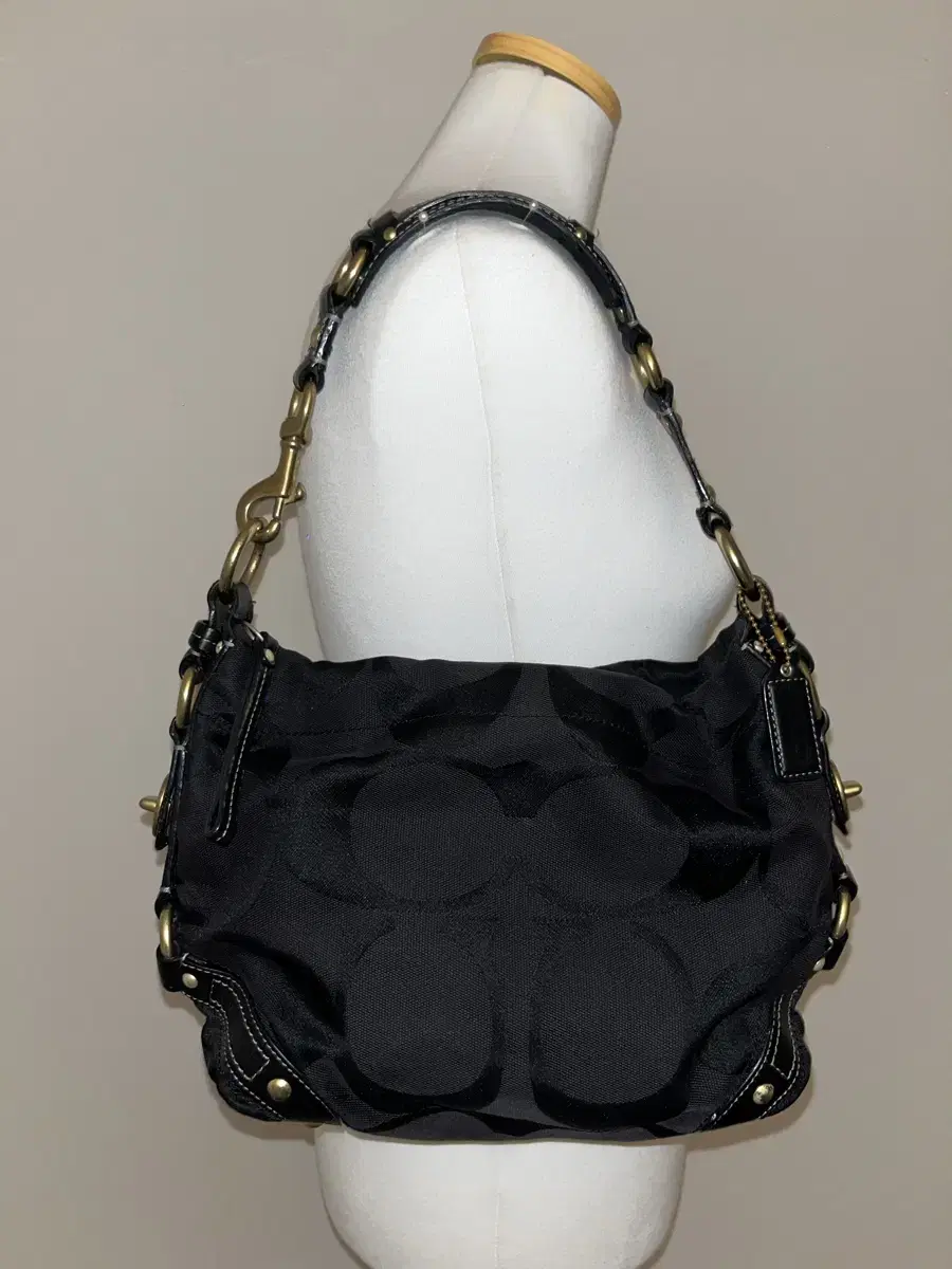 Coach Black Gold Shoulder Bag