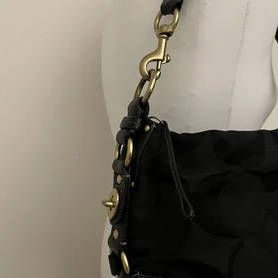 Coach Black Gold Shoulder Bag