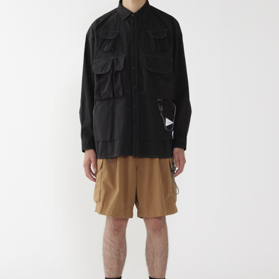 and wander multi pocket LS shirt (M)