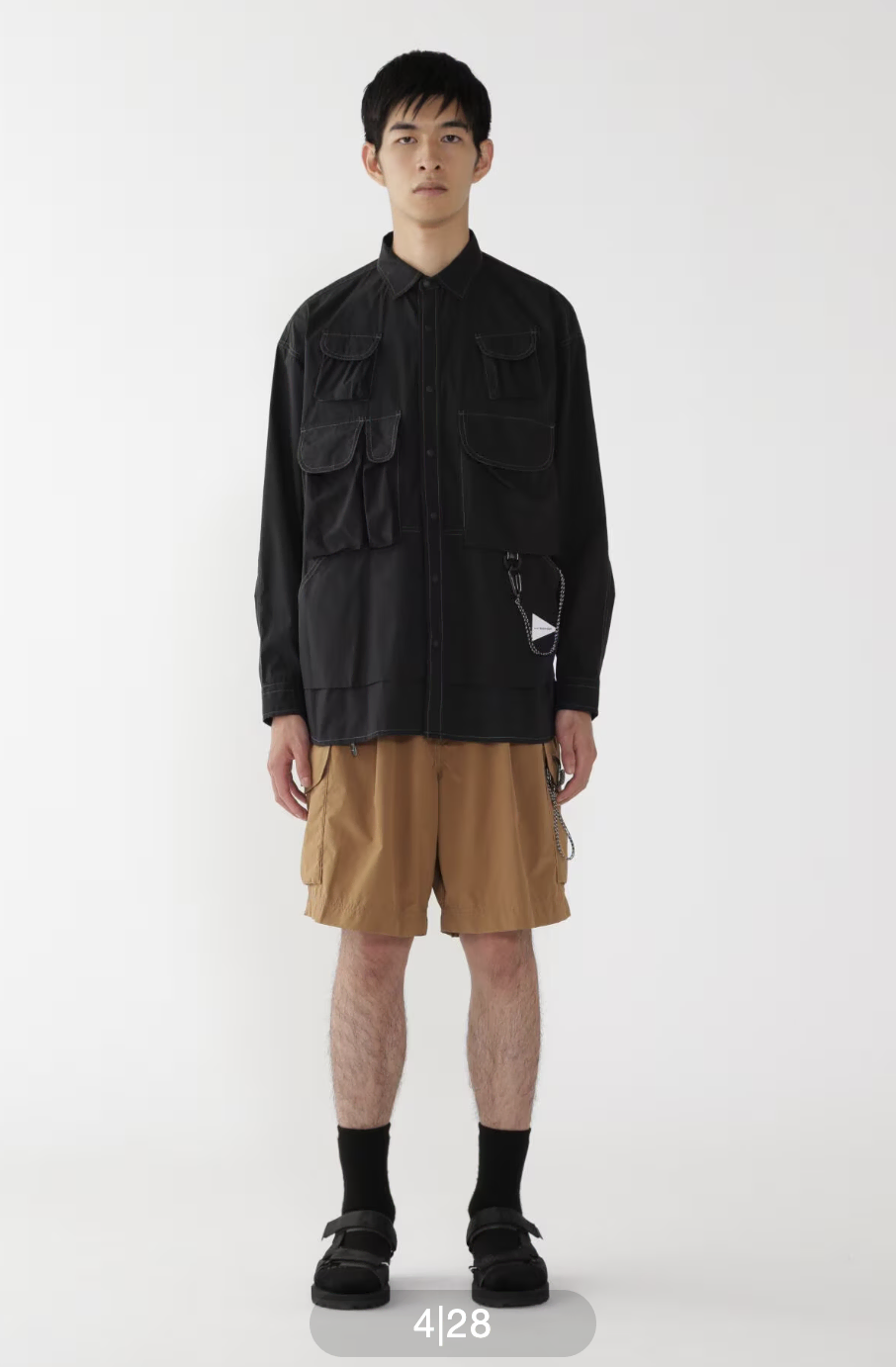 and wander multi pocket LS shirt (M)