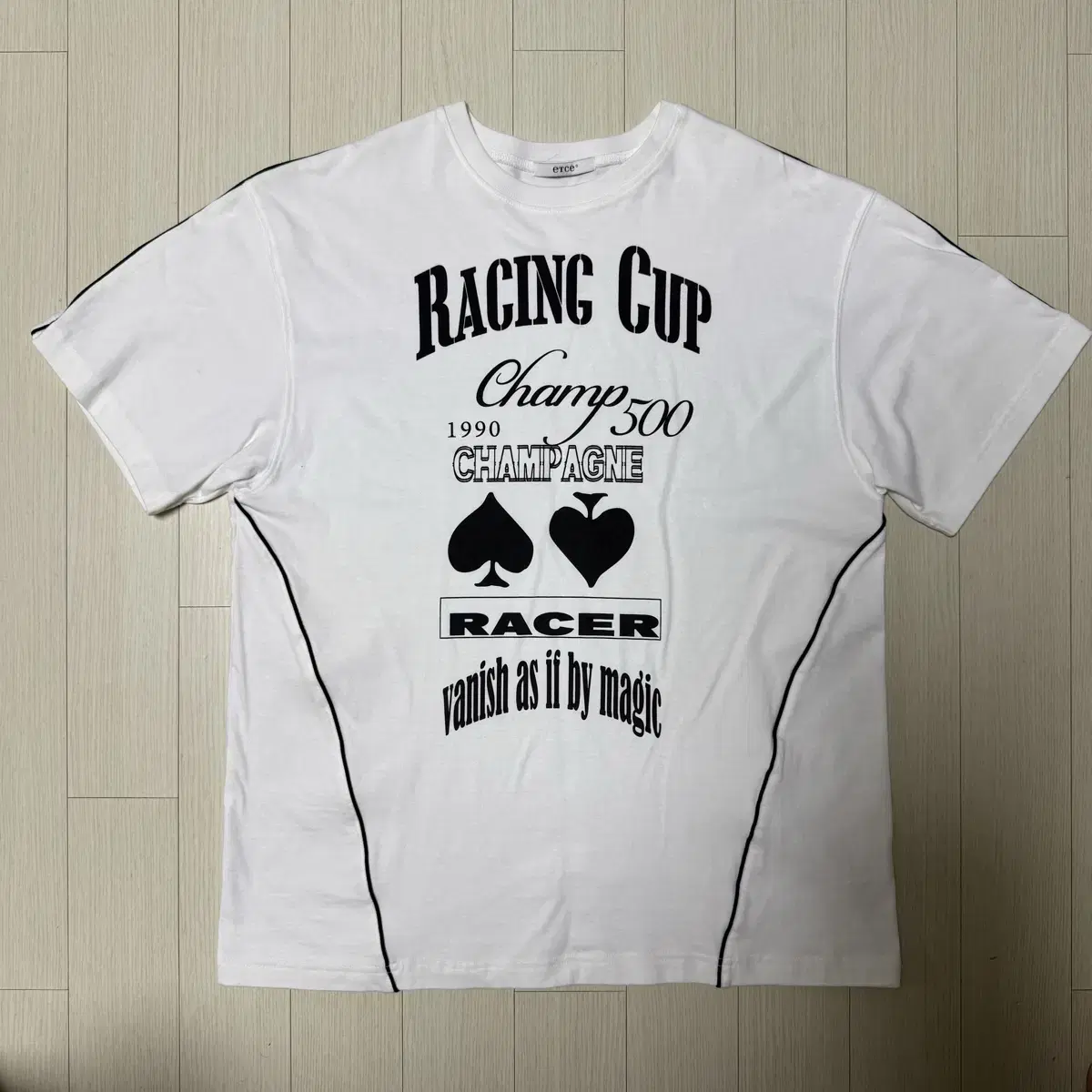 ETCE RACER PIPING SHORT SLEEVE TEE L