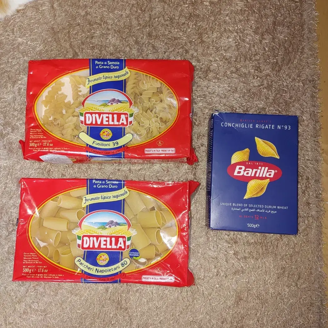 Barilla  콘킬리에 리가테 디벨라 파스타 스파게티 건면