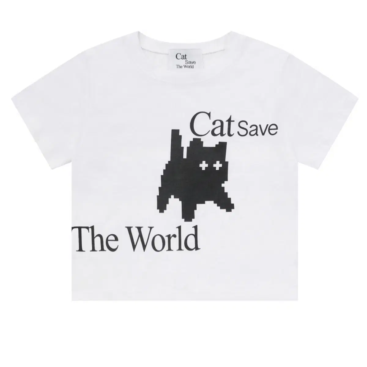 Cat Save the World Crop Vahn Short Sleeve