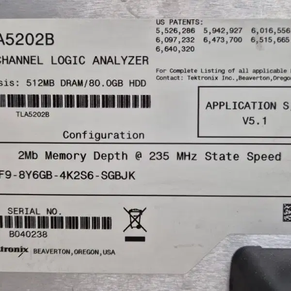 Tektronix TLA5202B Logic Analyzer 로직 분석기