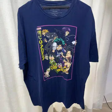 구제 의류 히로아카 티셔츠 2XL 나의 히어로 아카데미아