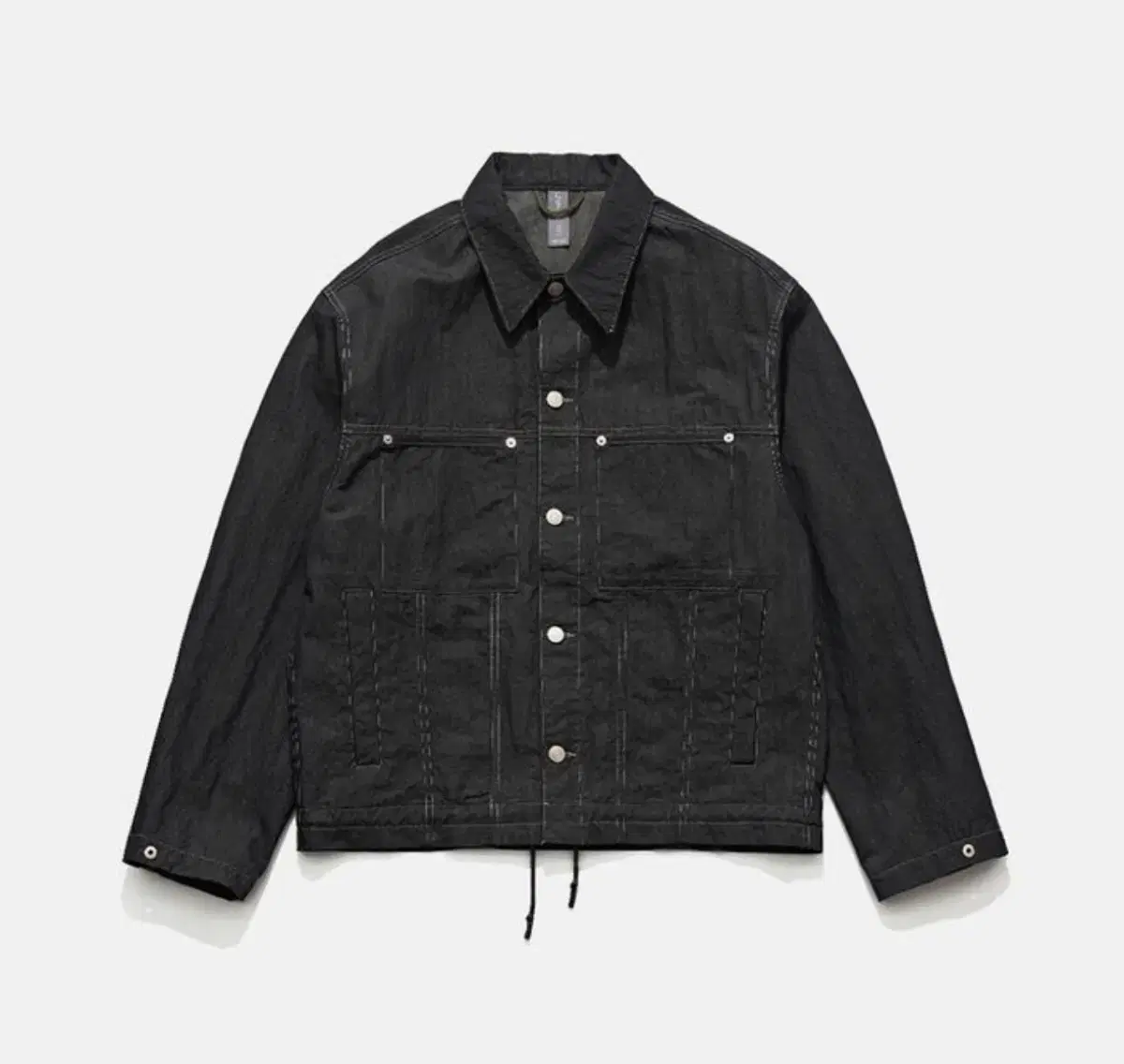 [M] Languagefected Trucker Jacket Black