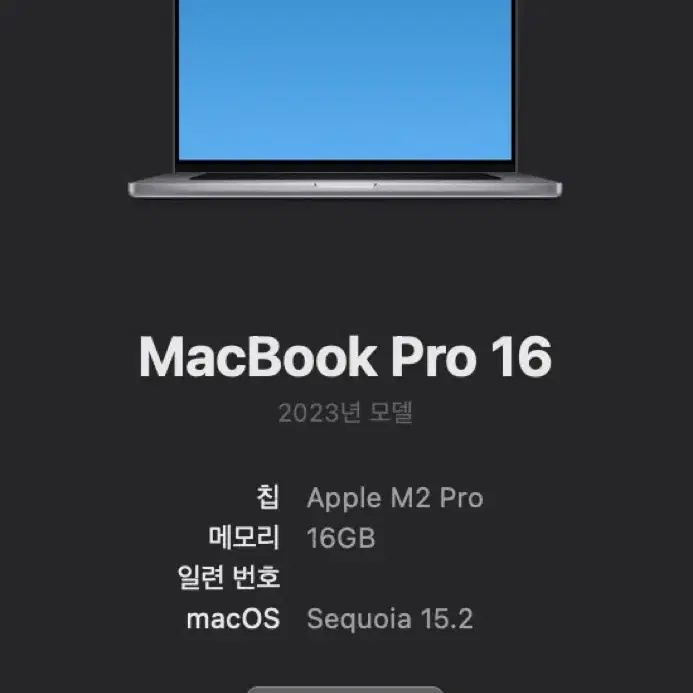 맥북 프로 m2 16인치 1TB 16GB