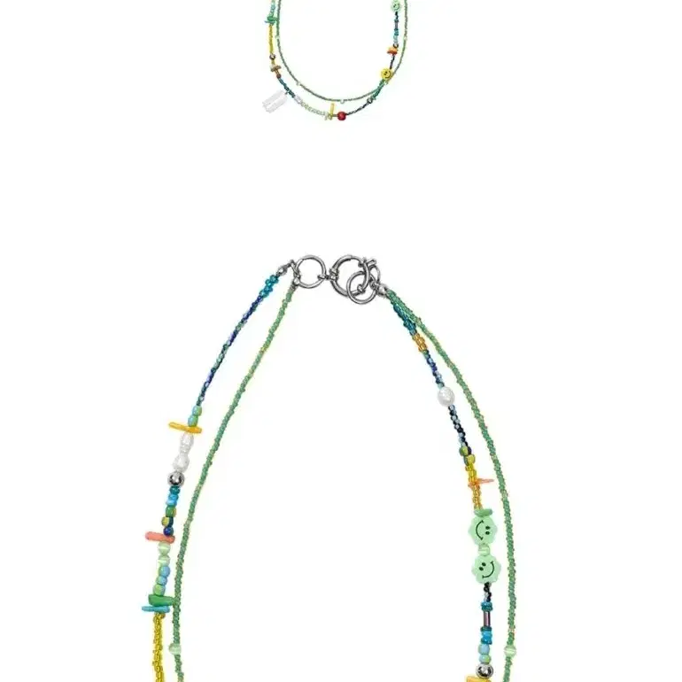 Smile Coral Beads Necklace [SILVER]