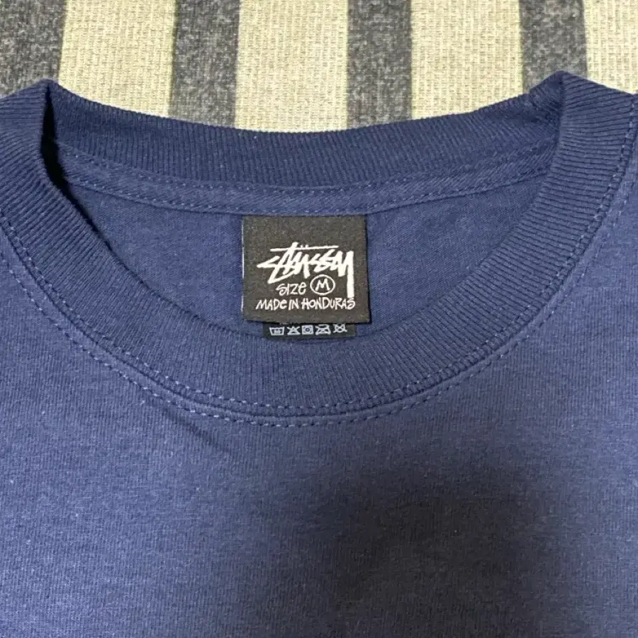 스투시 사이드웨이 롱슬리브 티셔츠 네이비 Stussy Sideways M