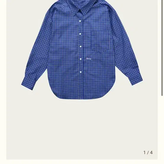 리본빛 인디고 블루 체크 셔츠 Indigo Blue Check Shirt