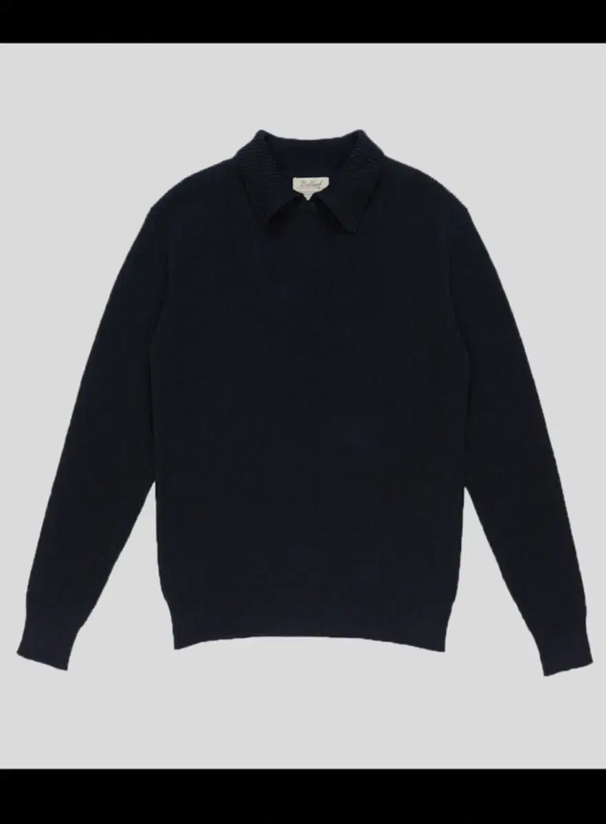 벨리프 Essential Collar jumper (Navy)