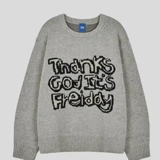 T.G.I.F 자카드 니트(LIGHT GREY)