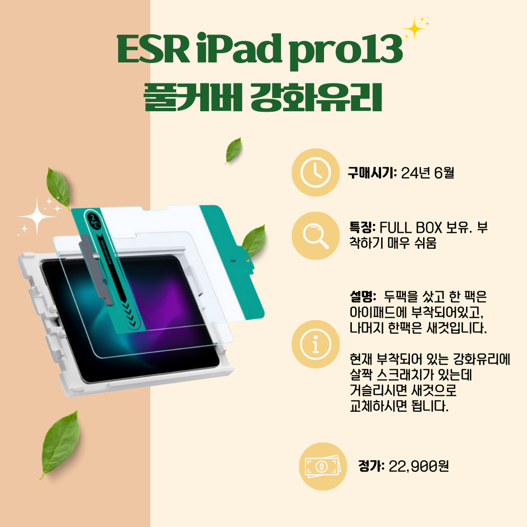 (풀박스) 아이패드 프로 M4 13인치 WIFI 512GB + 애플케어