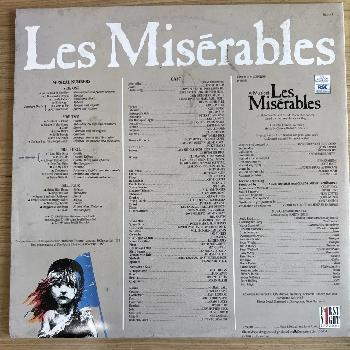 Les Miserables Original London Cast Al