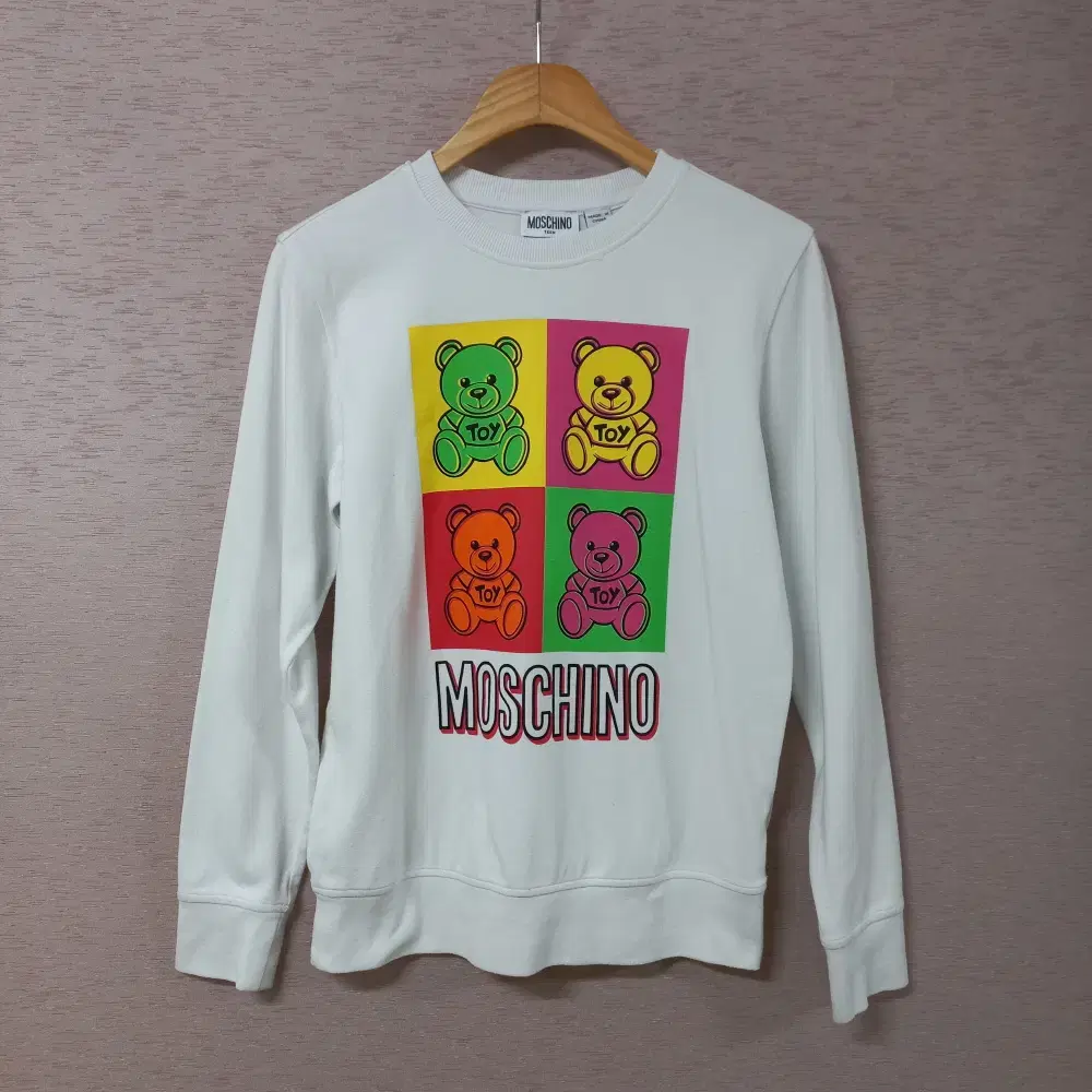 1-27/MOSCHINO TEEN  화이트 프린트티  아동복