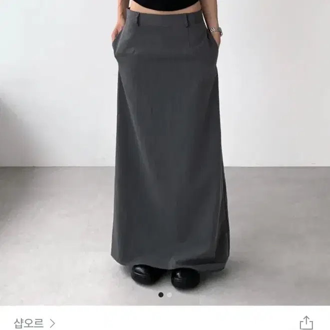 샵오르 뒷트임맥시슬랙스스커트 블랙