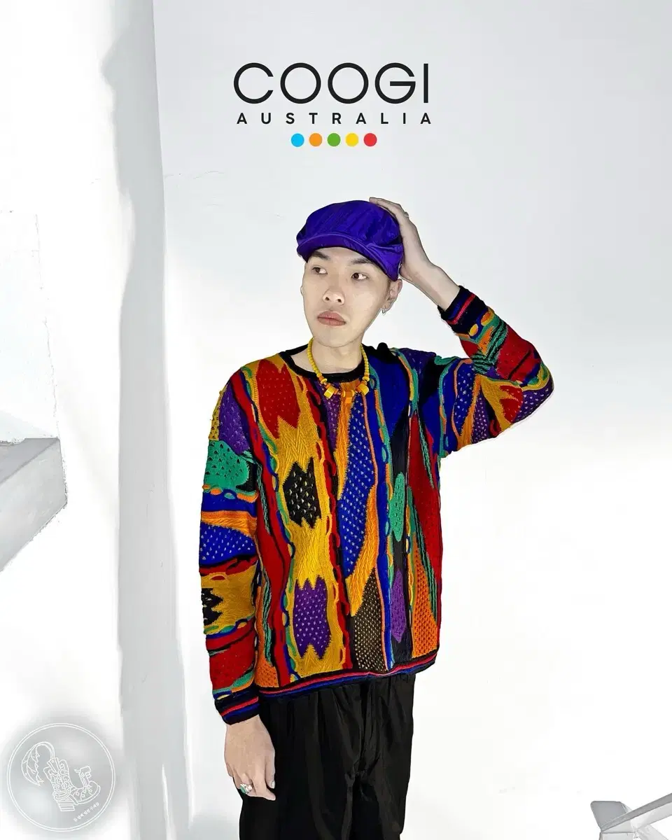 90s COOGI 쿠지 아카이브 빈티지 오리지널 케이블 니트 스웨터