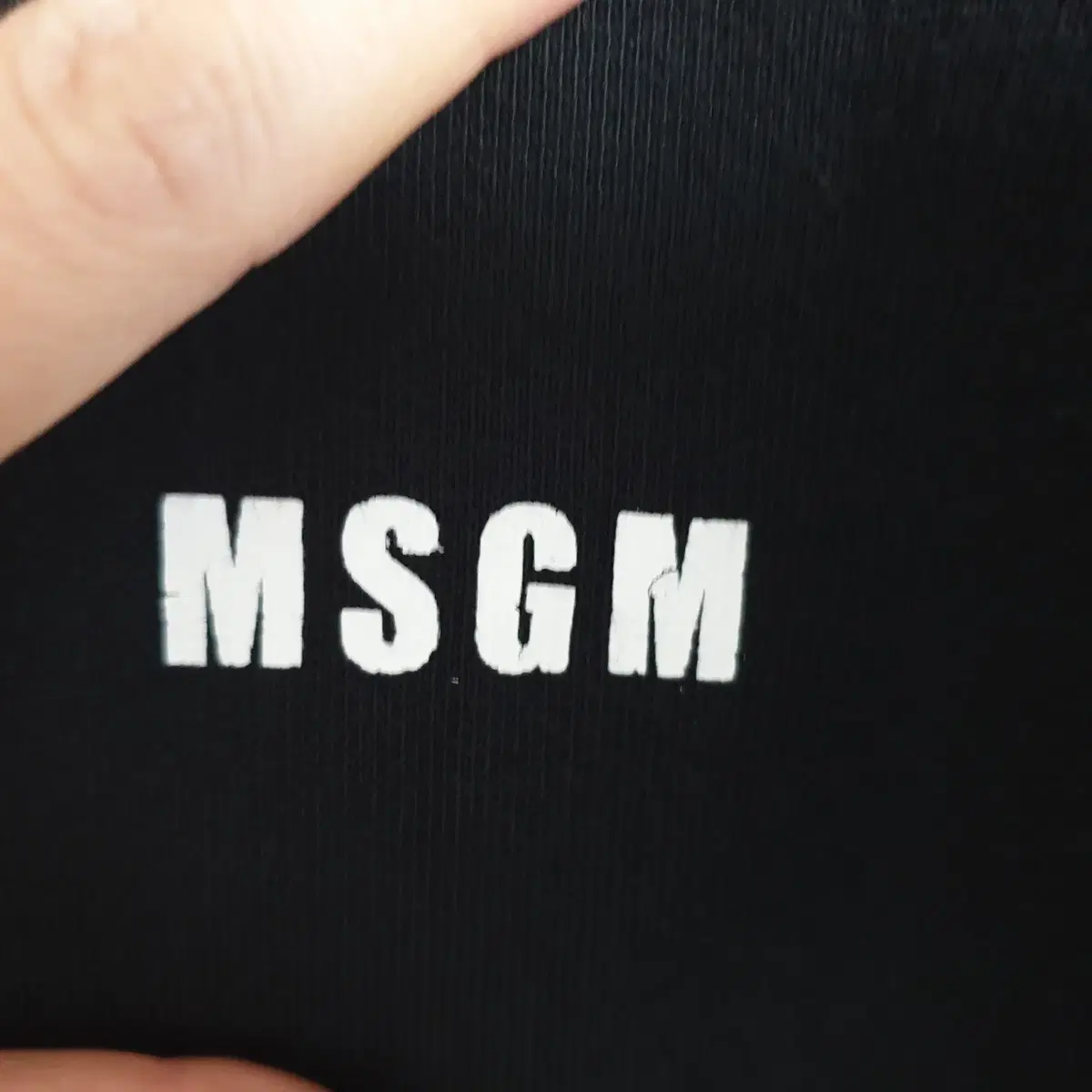 L)MSGM 스몰로고 남성 기모 맨투맨