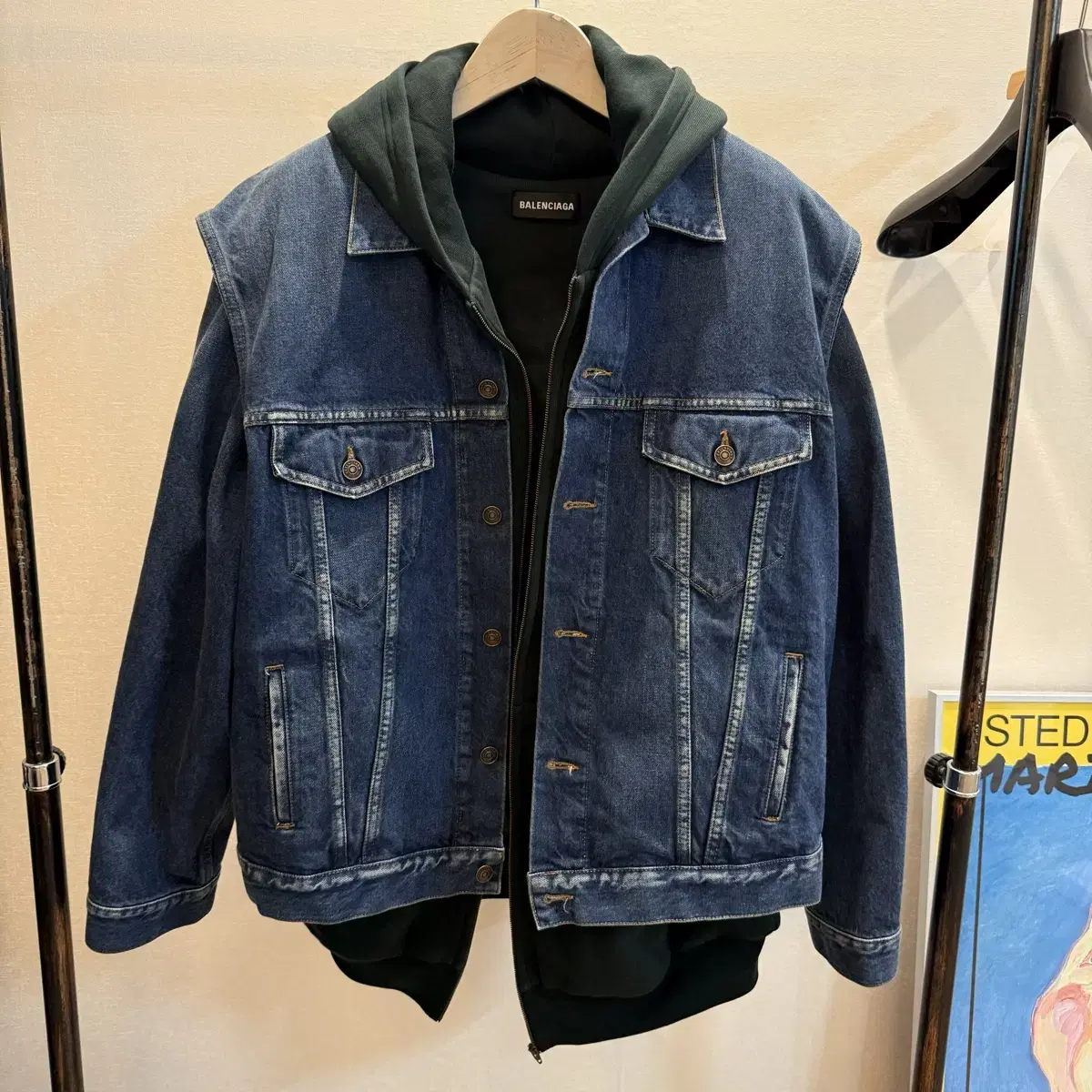 Balenciaga 18AW Twin Set Denim Jacket