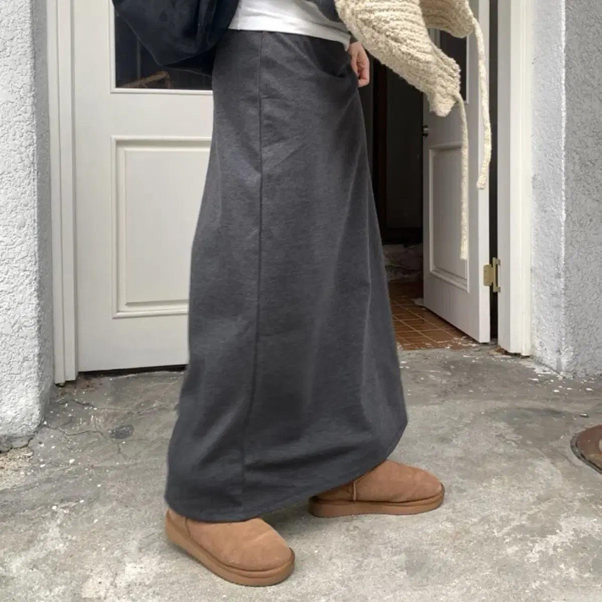 릿킴 cozy maxi skirt 롱스커트