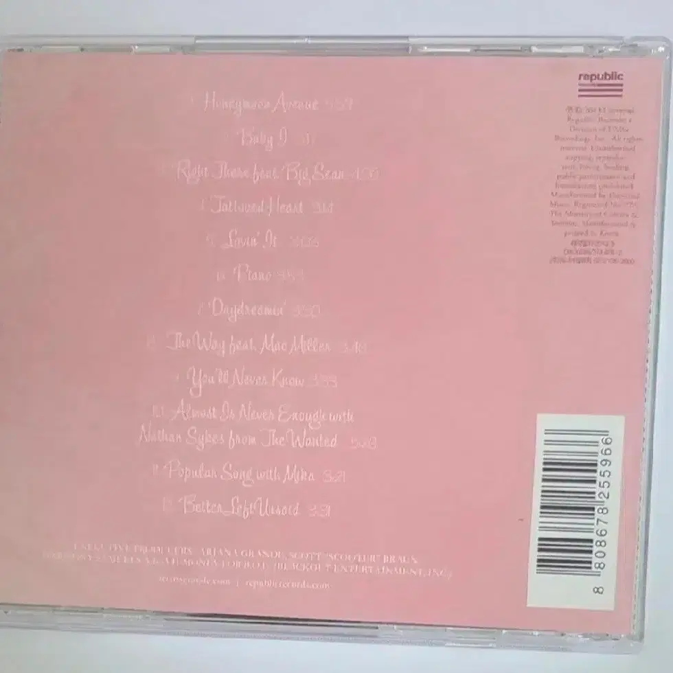 아리아나 그란데 Yours Truly 앨범 시디 CD