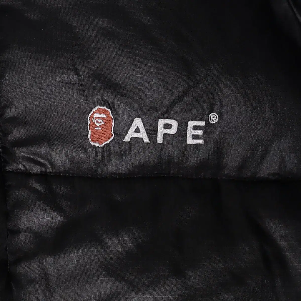 Bape 베이프 90S  사루 로고 푸퍼 패딩 자켓 블랙