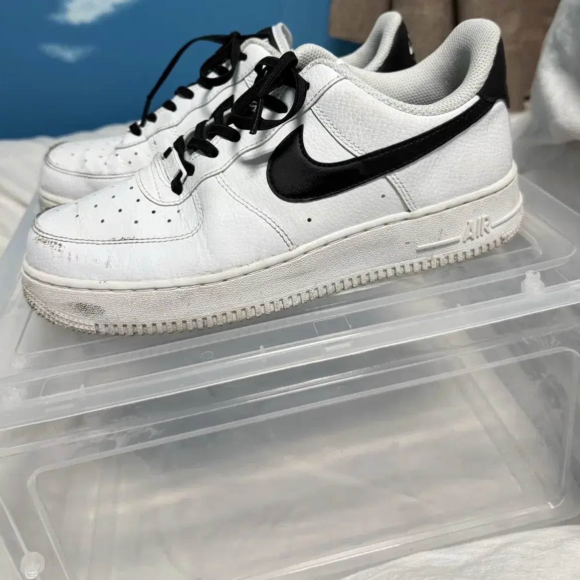 W) Nike Air Force 1 '07 White Black 에어포스