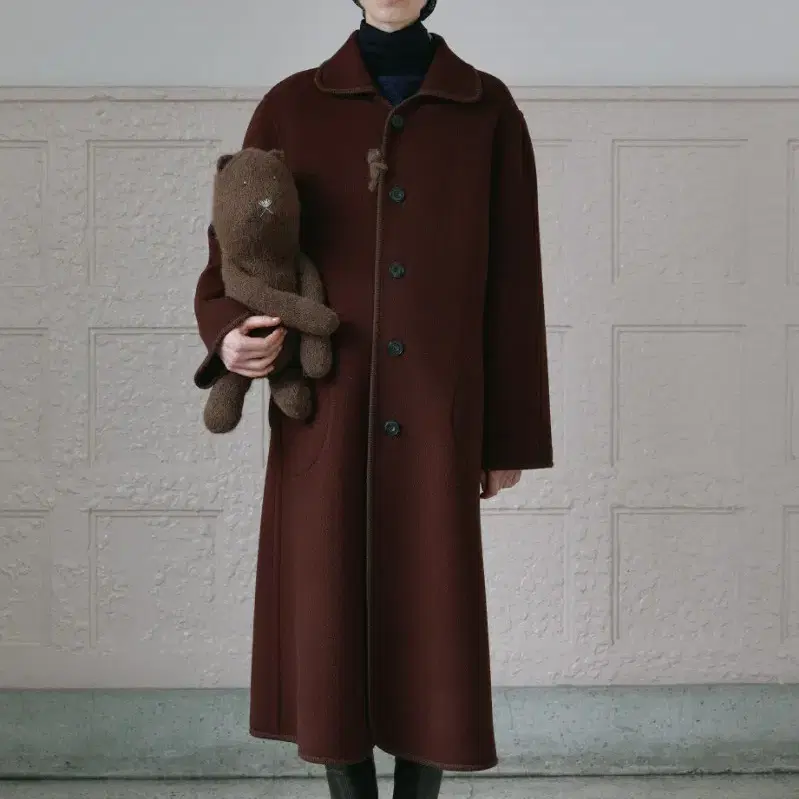 비아플레인 VIA ROWAN WOOL LONG COAT 롱코트 새상품