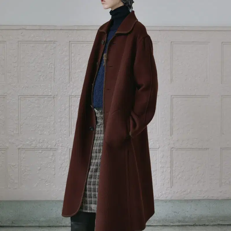 비아플레인 VIA ROWAN WOOL LONG COAT 롱코트 새상품