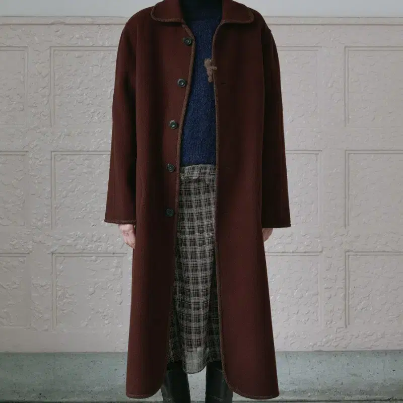 비아플레인 VIA ROWAN WOOL LONG COAT 롱코트 새상품