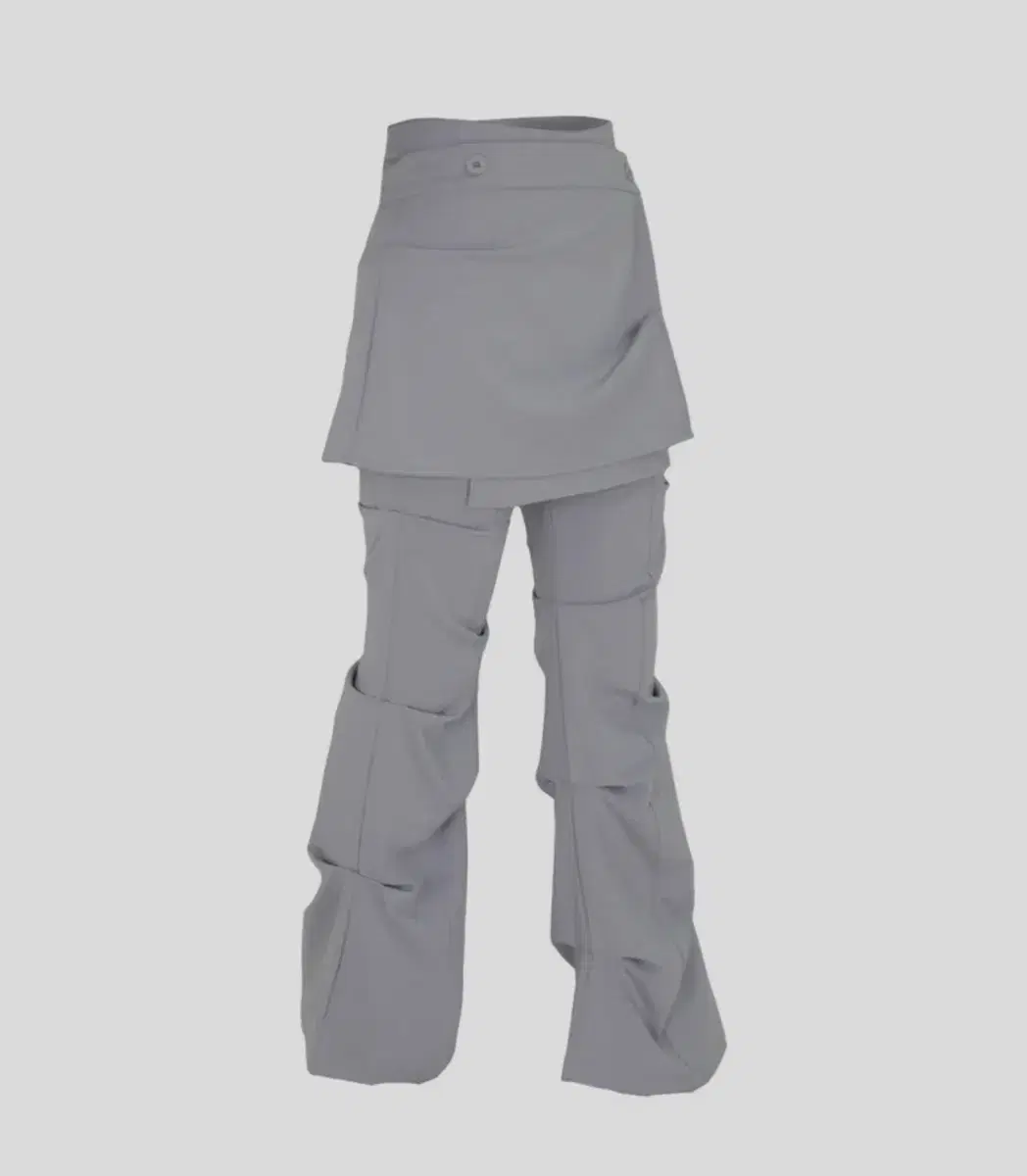 오호스 Wrap Over Tuck Pants / Grey