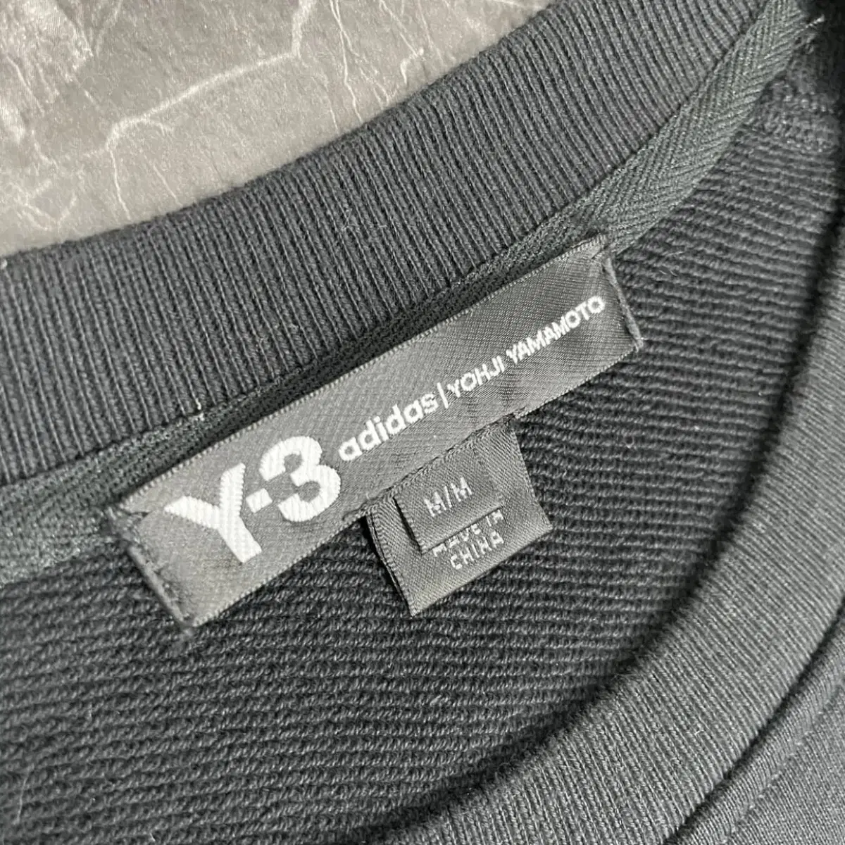 Y-3 아디다스 요지야마모토 테리 크루넥 맨투맨 블랙