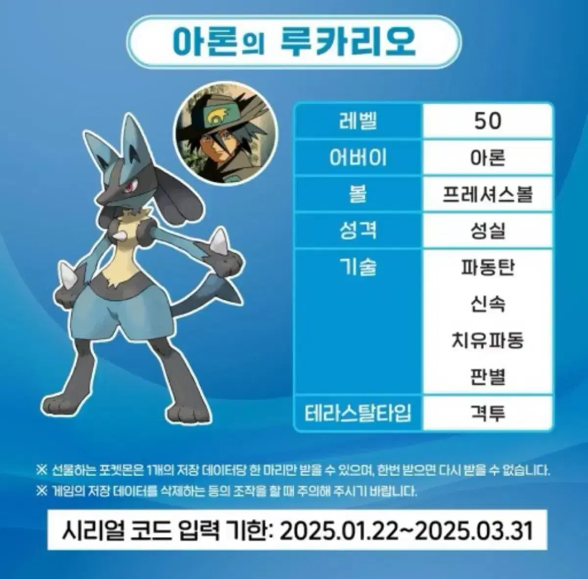 아론의 루카리오 코드