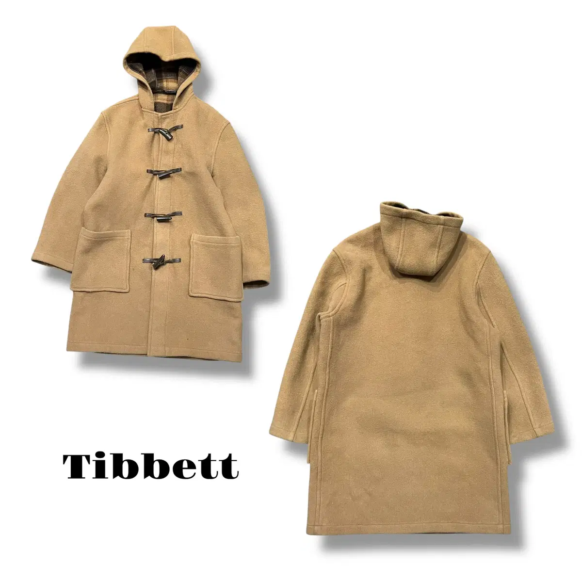 Tibbet 잉글랜드 울 더플코트