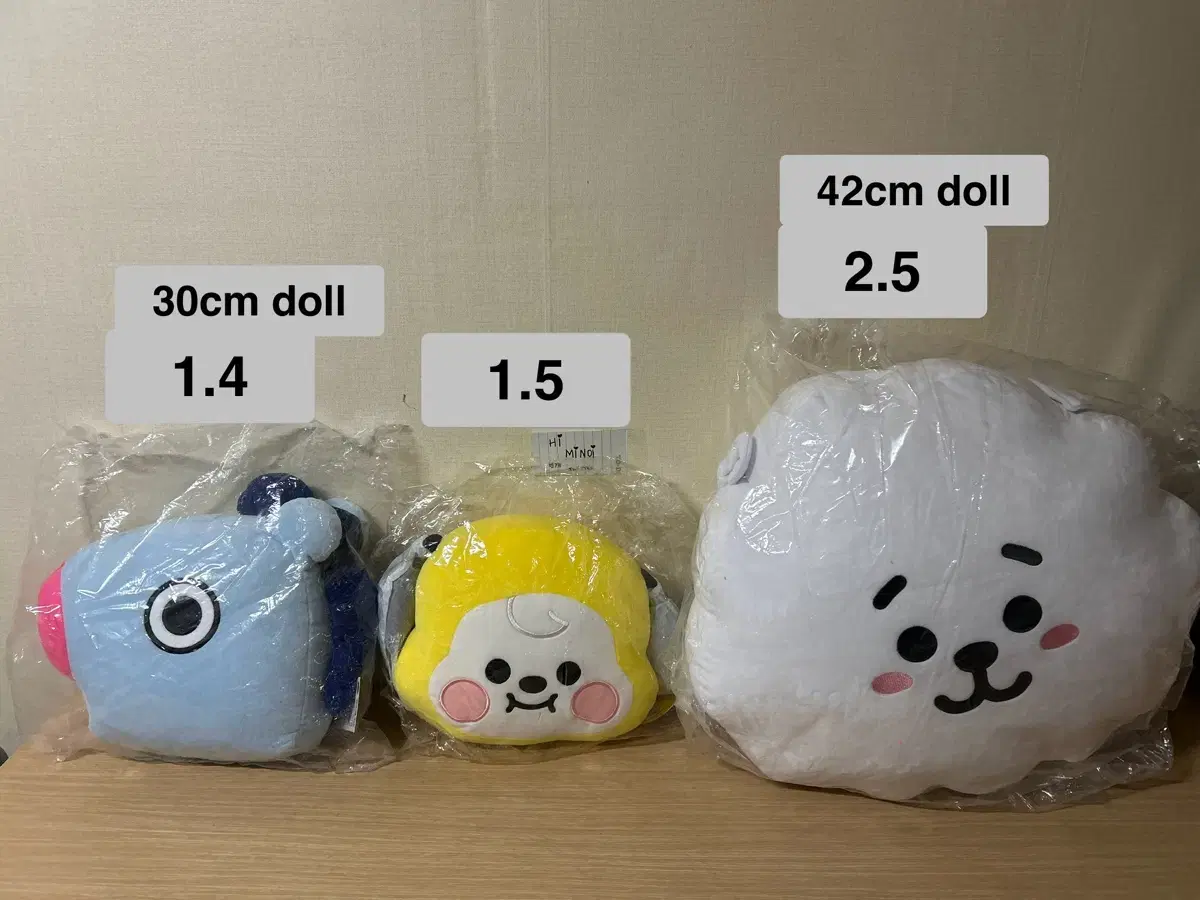 방탄 BTS BT21 DOLL 스탠딩 인형 42cm 30cm 쿠션 알제이