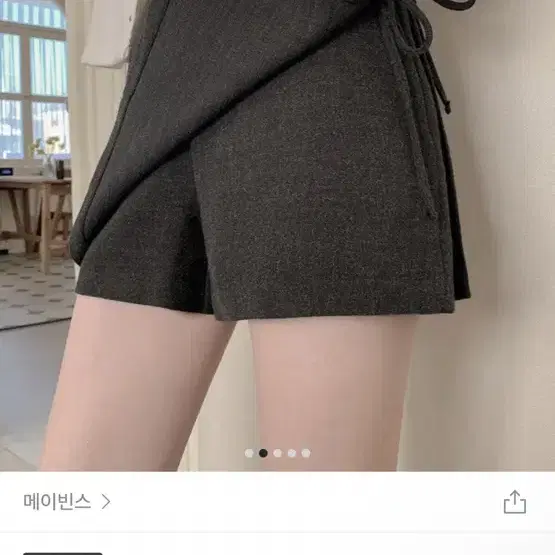 메이빈스 울 숏스커트 팬츠