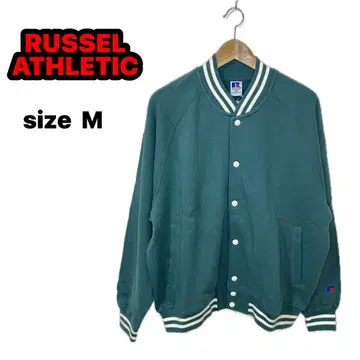 RUSSE ATHLETIC 러셀 맨투맨 바시티 자켓 그린 M