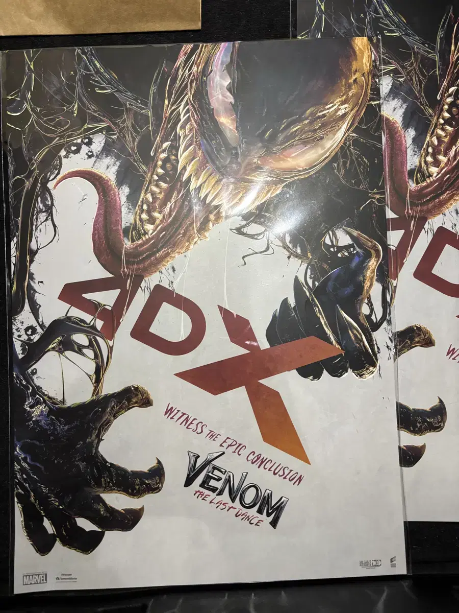 베놈 4dx A3 포스터 미개봉 2장