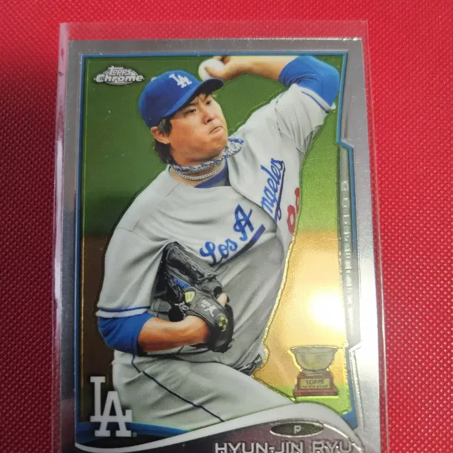 류현진 2014 Topps Chrome base 카드