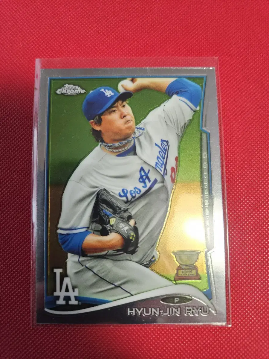 류현진 2014 Topps Chrome base 카드