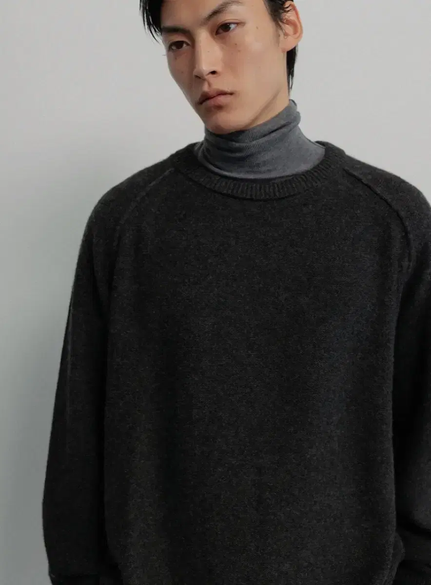 우마뭉 / merino wool crew neck pullover / M