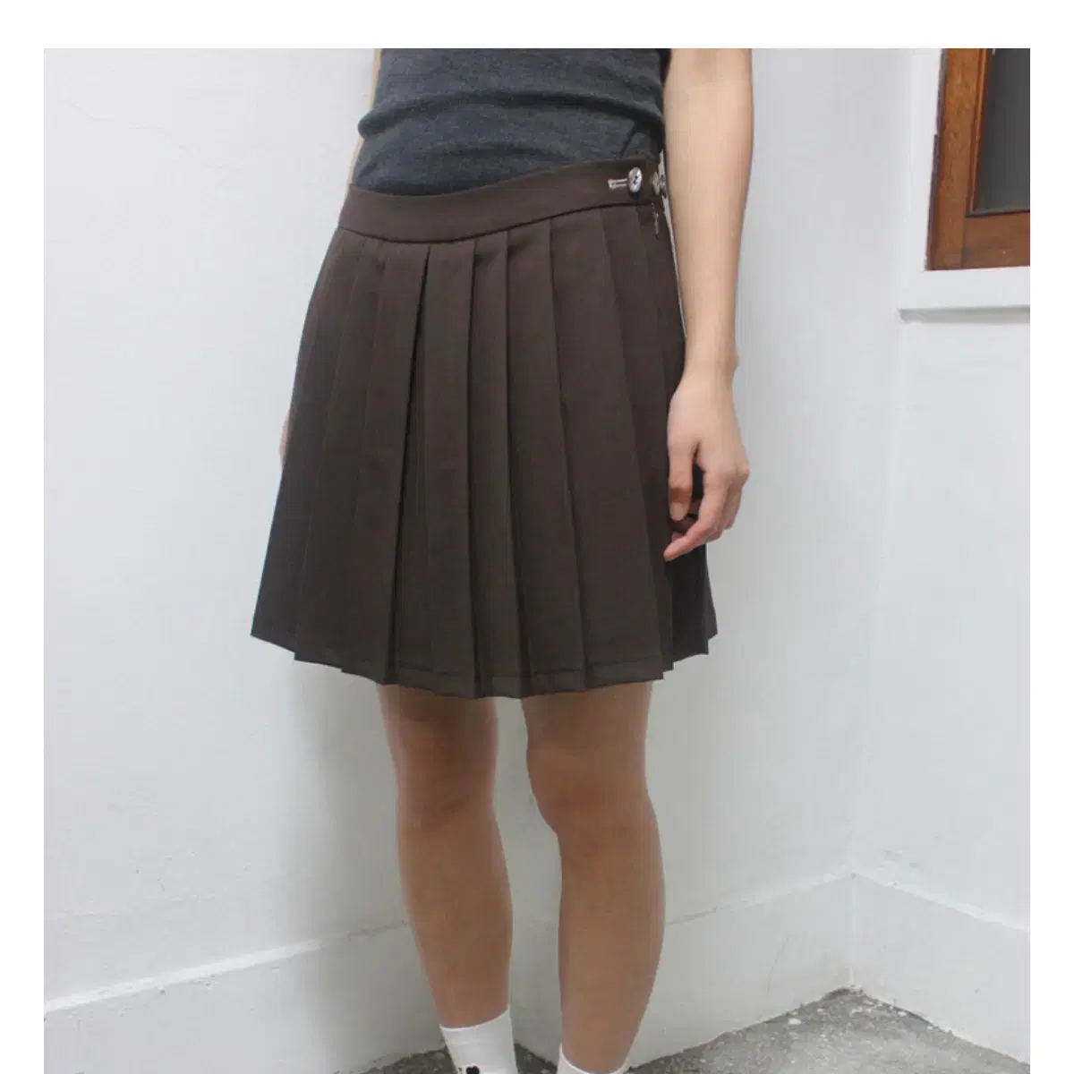 동은 치마 Wool Pleats Skirt