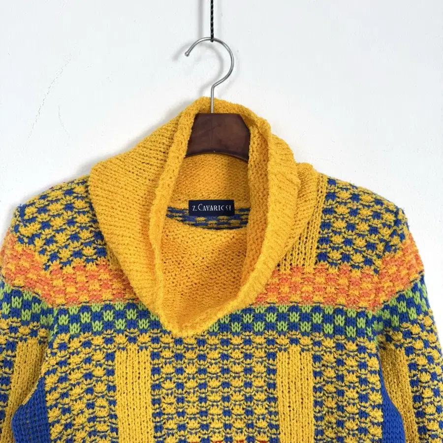 Vintage Geometric High neck Knit