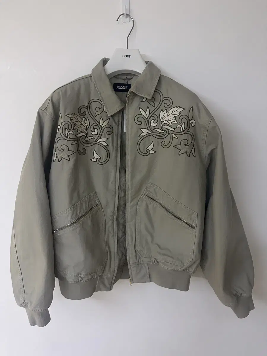 palace floral canvas bomber jacket L