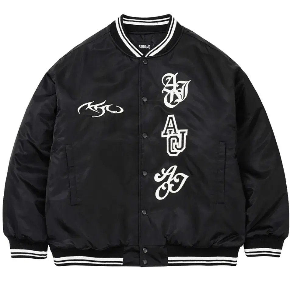 Nylon Baseball Jacket [BLACK]