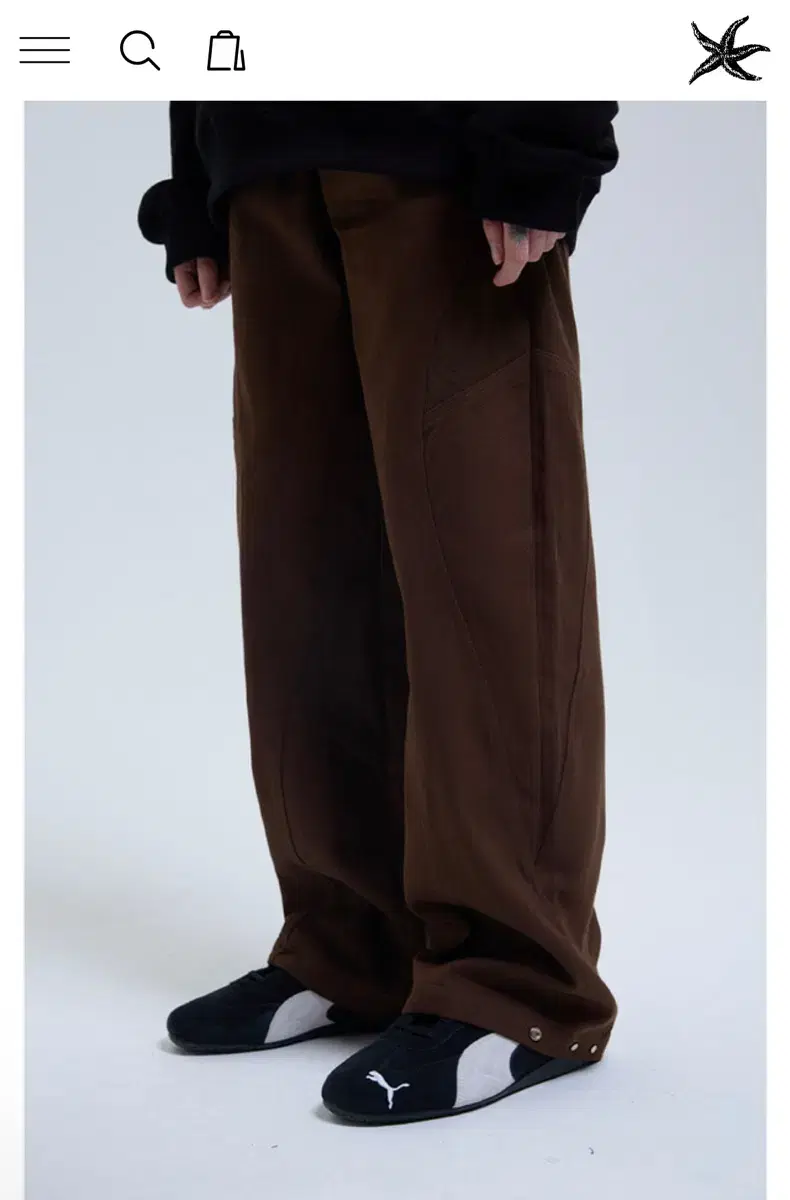 더콜디스트모먼트 라인 팬츠 브라운 tcm line pants brown