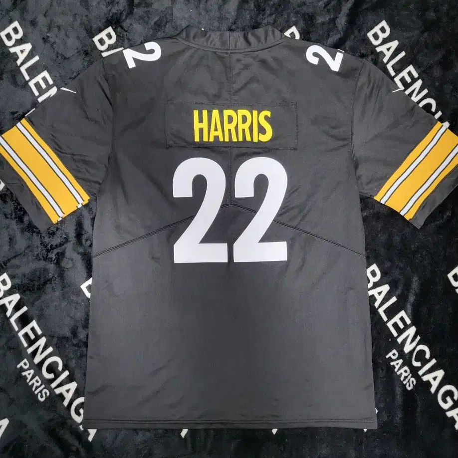 XXL)나이키xNFL 피츠버그 스틸러스 HARRIS 22" 블랙 럭비져지