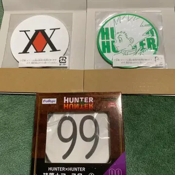 HUNTERxHUNTER 코스터 세트 곤 키루아 헌터헌터협회 로고