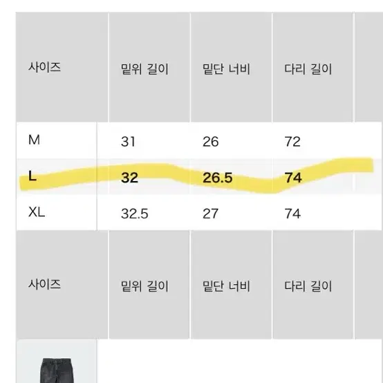 유니클로 와이드 파라슈트 데님팬츠 새상품