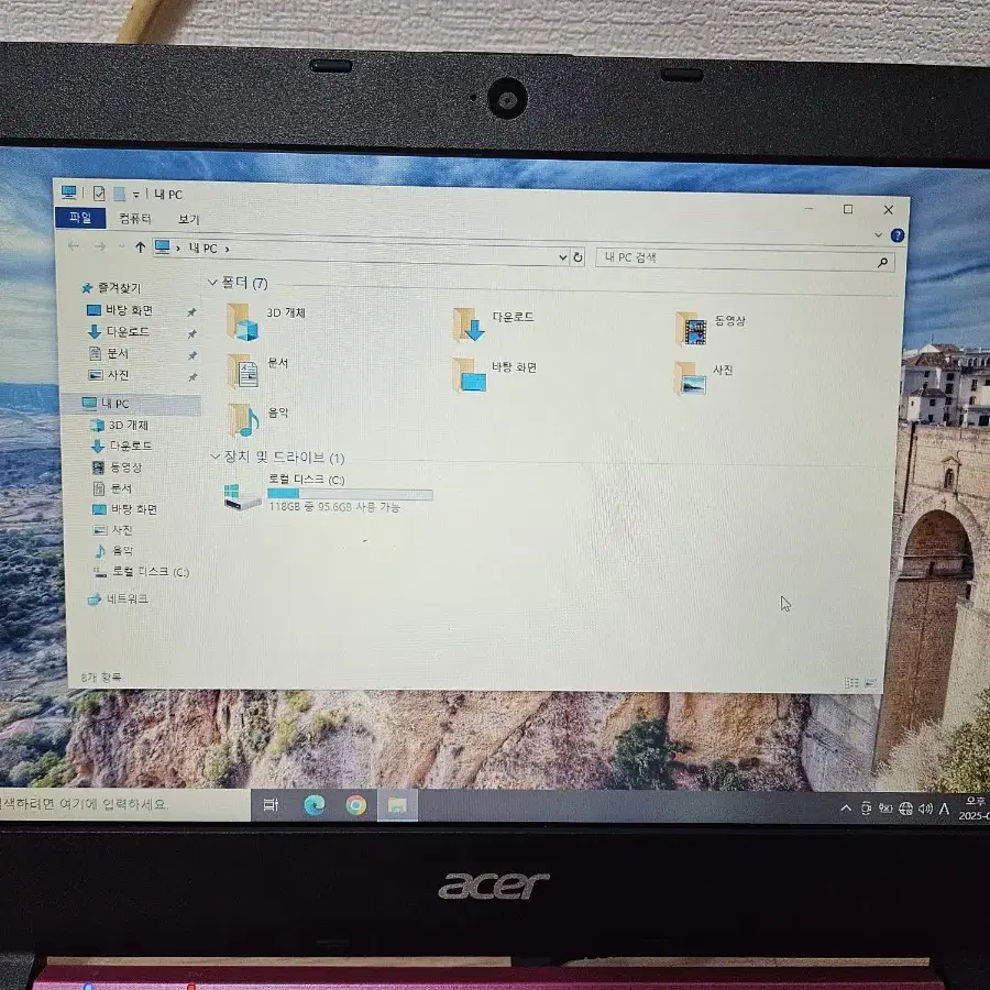 Acer 11인치 노트북 핑크 팝니다.